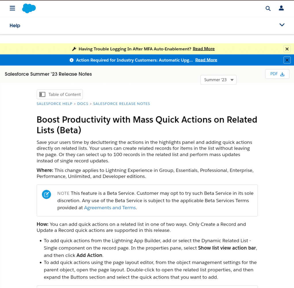  Salesforce Release Notes
