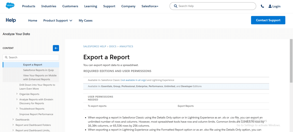 Salesforce Export to Excel